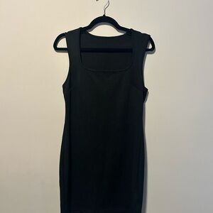Cider Black Square Neck Mini Dress